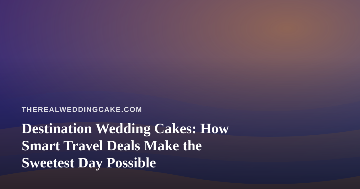 Destination Wedding Cakes: How Smart Travel Deals Make the Sweetest Day Possible