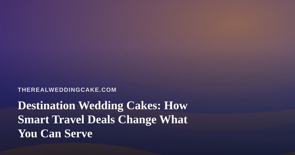Destination Wedding Cakes: How Smart Travel Deals Change What You Can Serve