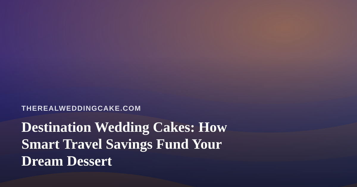 Destination Wedding Cakes: How Smart Travel Savings Fund Your Dream Dessert