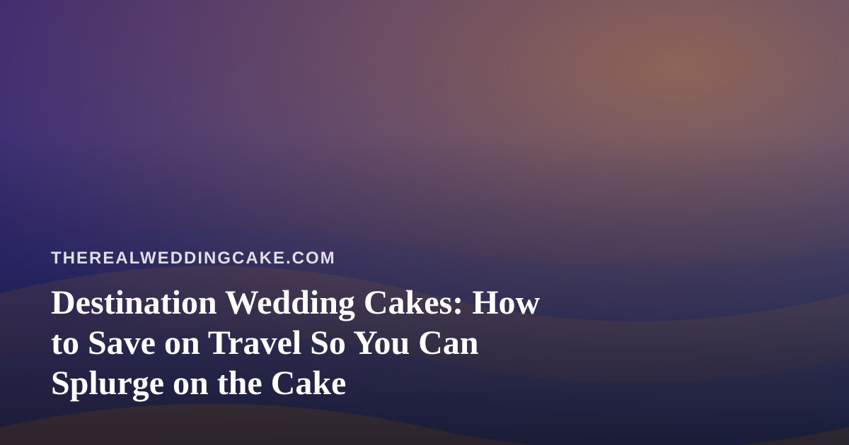 Destination Wedding Cakes: How to Save on Travel So You Can Splurge on the Cake