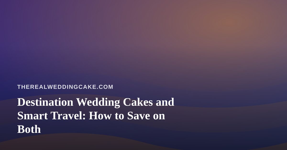 Destination Wedding Cakes and Smart Travel: How to Save on Both