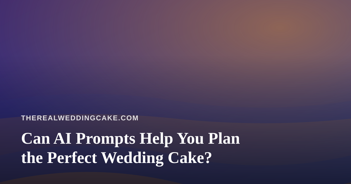 Can AI Prompts Help You Plan the Perfect Wedding Cake?