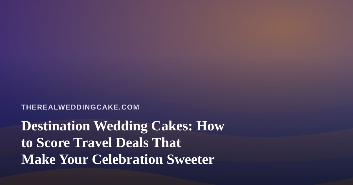 Destination Wedding Cakes: How to Score Travel Deals That Make Your Celebration Sweeter