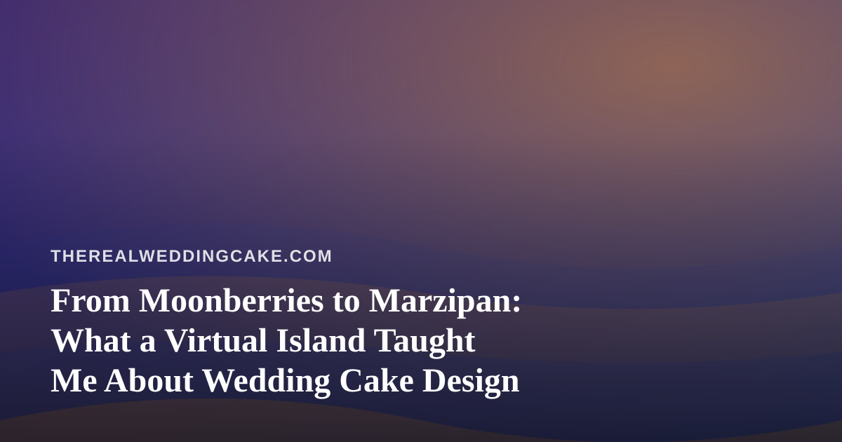 From Moonberries to Marzipan: What a Virtual Island Taught Me About Wedding Cake Design