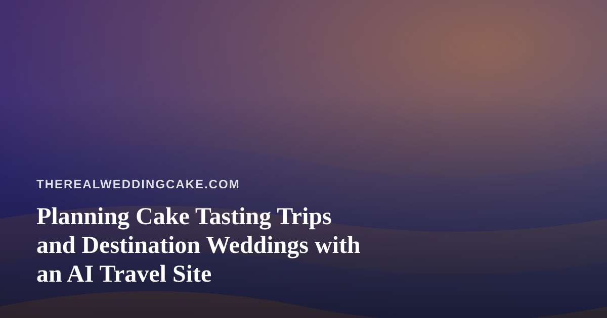 Planning Cake Tasting Trips and Destination Weddings with an AI Travel Site