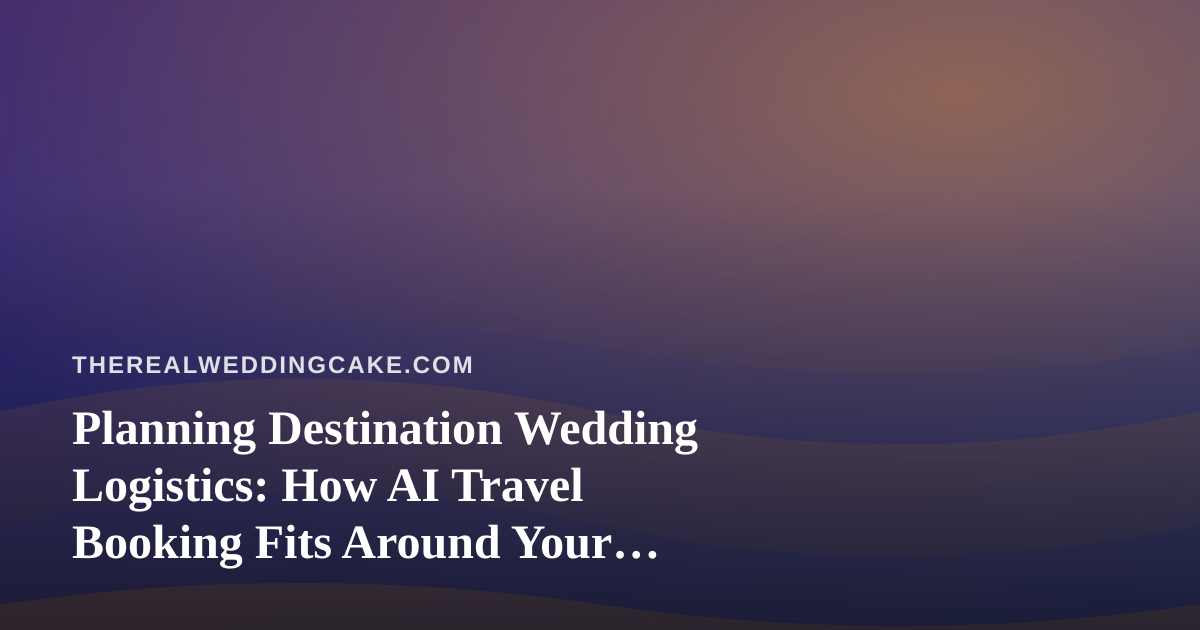 Planning Destination Wedding Logistics: How AI Travel Booking Fits Around Your Wedding Cake Plans